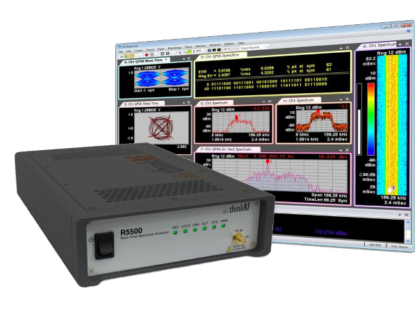 The ThinkRF S150 Driver enables the ThinkRF R5500 Real-Time Spectrum Analyzer to fully integrate with the Keysight 89600 VSA