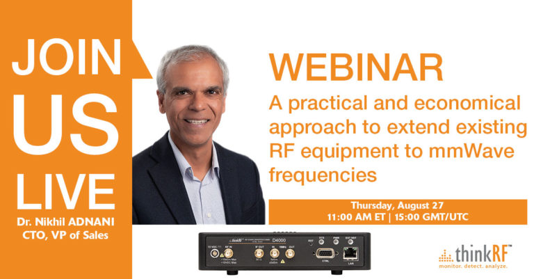 Upcoming Webinar: A practical and economical approach to extend existing RF equipment to mmWave 5G frequencies