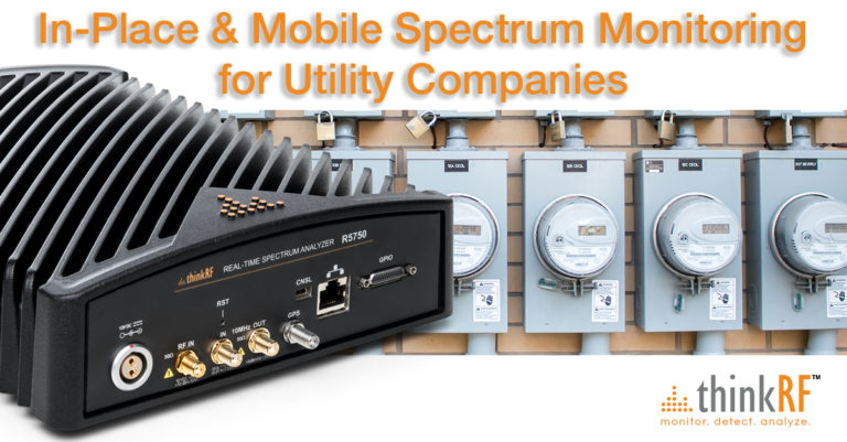 In-Place and mobile spectrum monitoring for utility companies