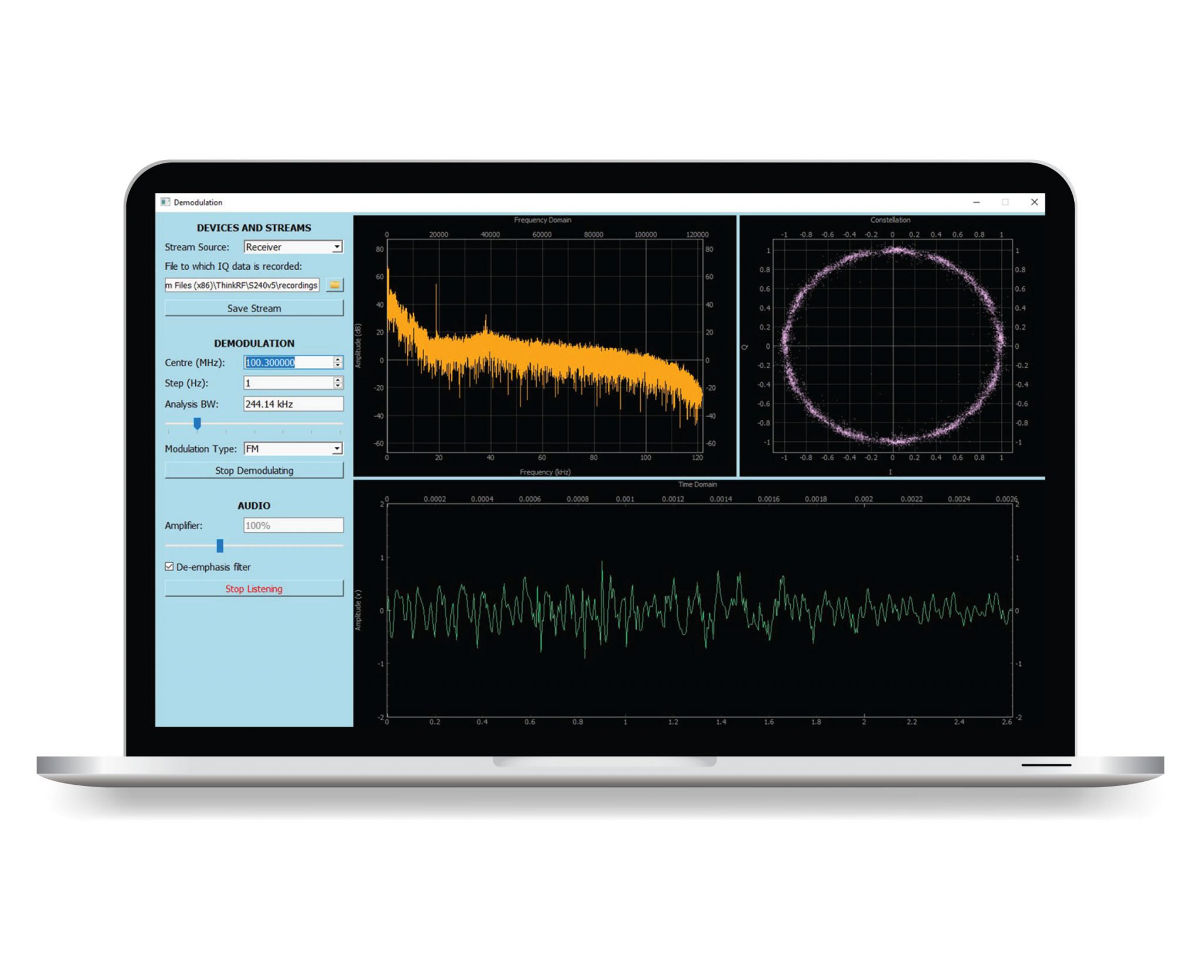 Spectrum Analysis Software thinkRF