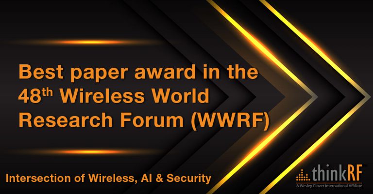 Best paper award in the 48th Wireless World Research Forum (WWRF)